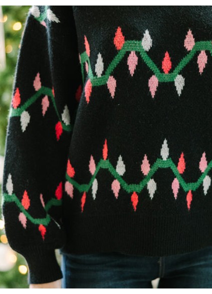 Holiday Christmas Lights Sweater
