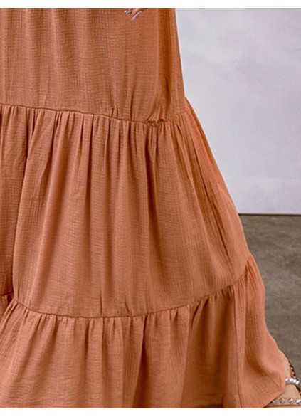 TIE  HIGH WAIST TIERED MAXI SKIRT